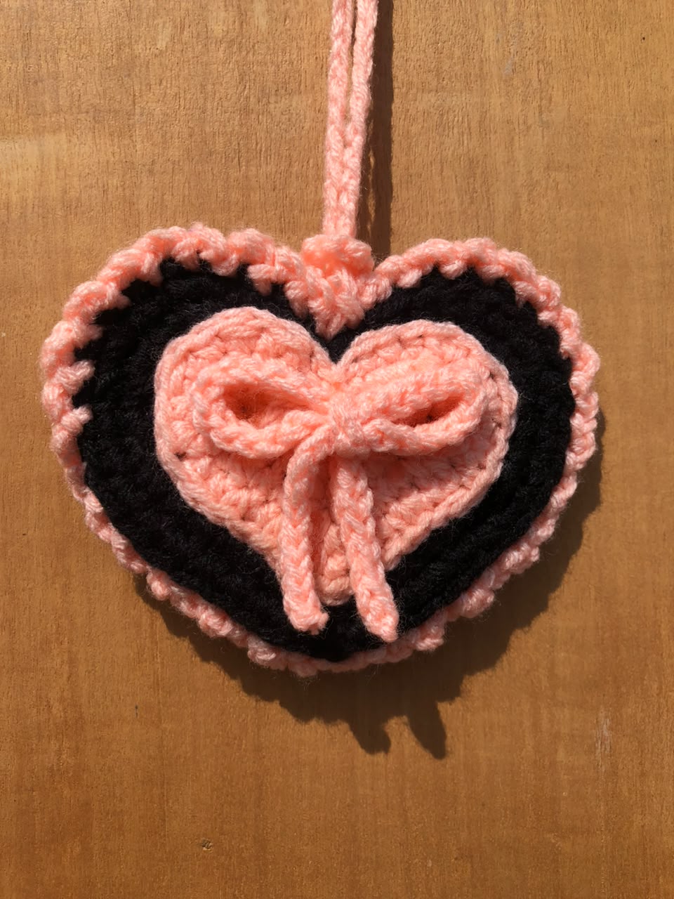Apricot Heart Bag Charm